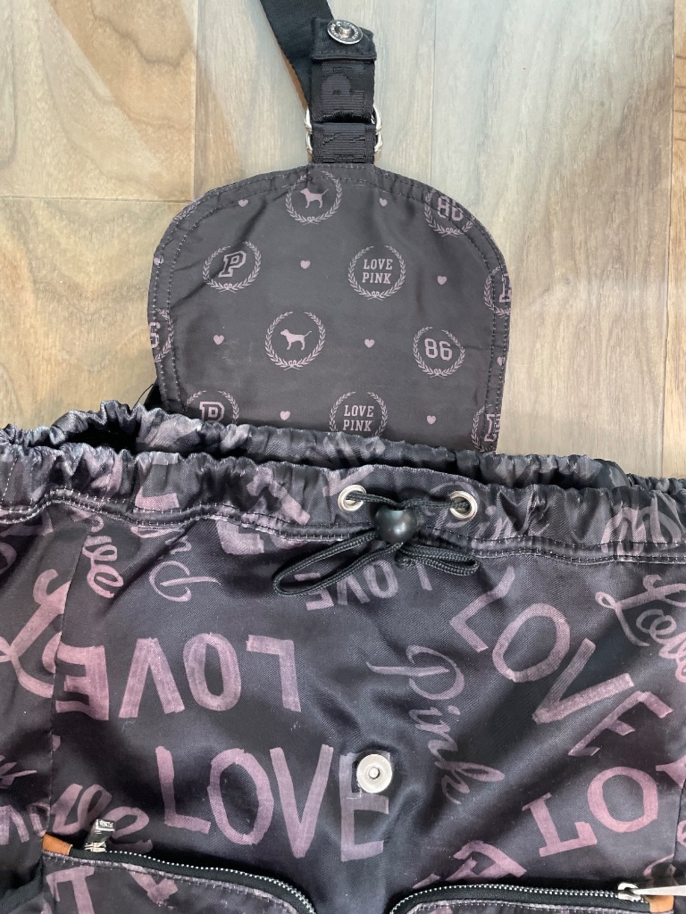 Satiny Drawstring Backpack - Picture 7 of 15